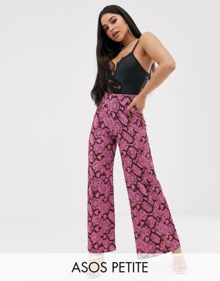 asos petite wide leg trousers