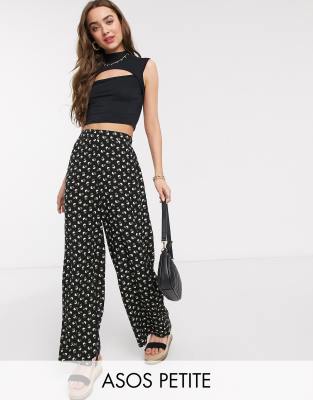 asos petite wide leg trousers