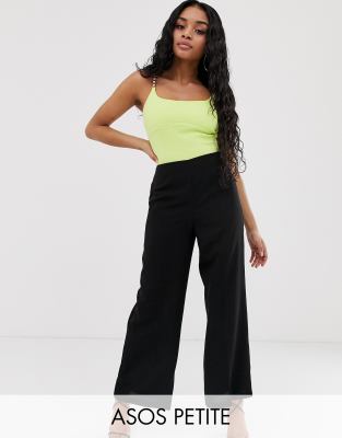 asos petite wide leg trousers