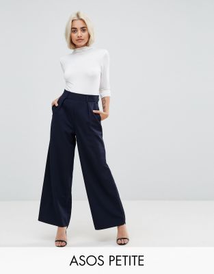 asos petite wide leg trousers