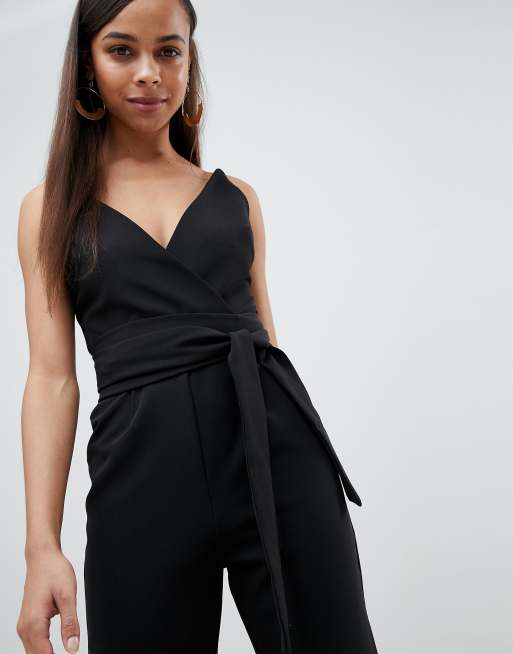 ASOS DESIGN bra top jumpsuit with peg leg