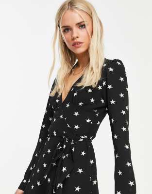 asos star print dress