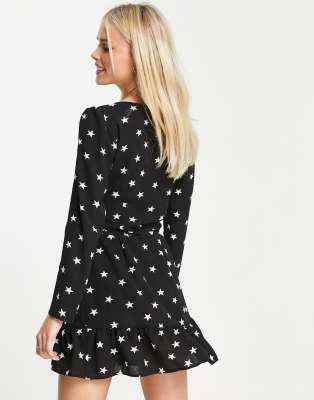 asos star print dress