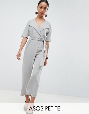 grey wrap jumpsuit