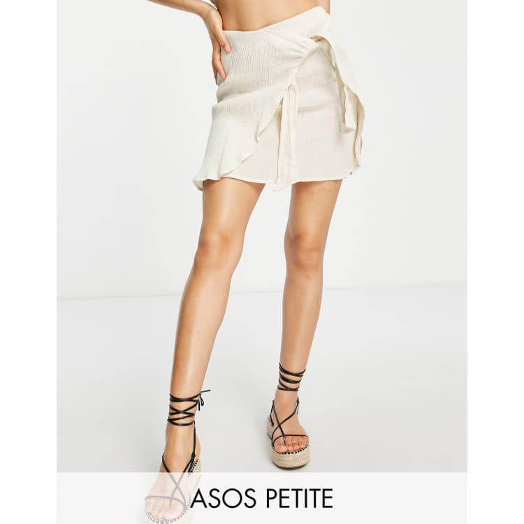 Uo bengaline crinkle wrap mini skirt hotsell