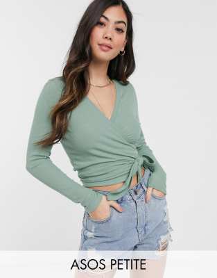 asos wrap top