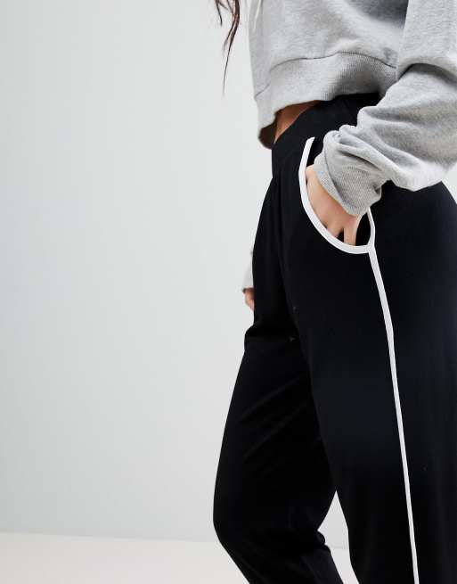ASOS DESIGN Petite – Zwężane spodnie z kontrastującą wstawką, 3 z 4