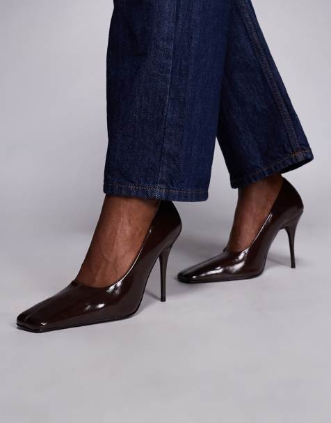 ASOS DESIGN – Phillipa – Bruna pumps med mejslad tå - view 1