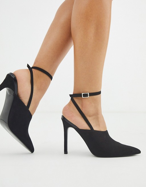 ASOS DESIGN Photography pointed high heels in black
