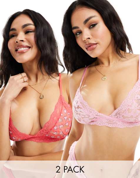 Japanese Lace Pink Push Up Bra Brief Set NXY Cute Pink Lingerie