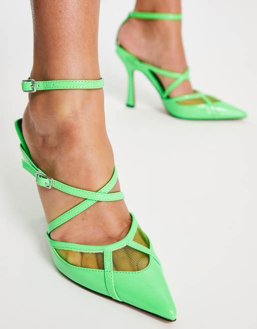 Caged chunky store heel shoes