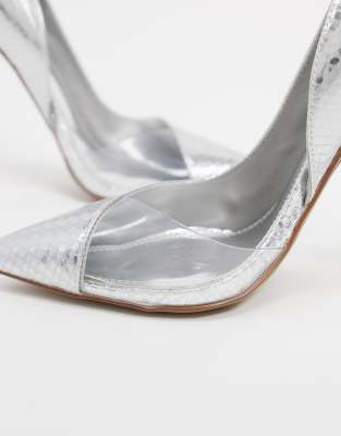 escarpin argenté asos
