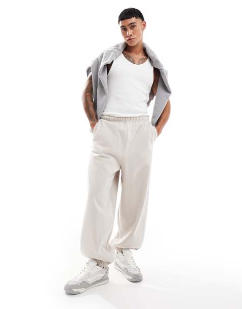 ASOS DESIGN – Piaskowe grube joggersy z balonowymi nogawkami - view 1