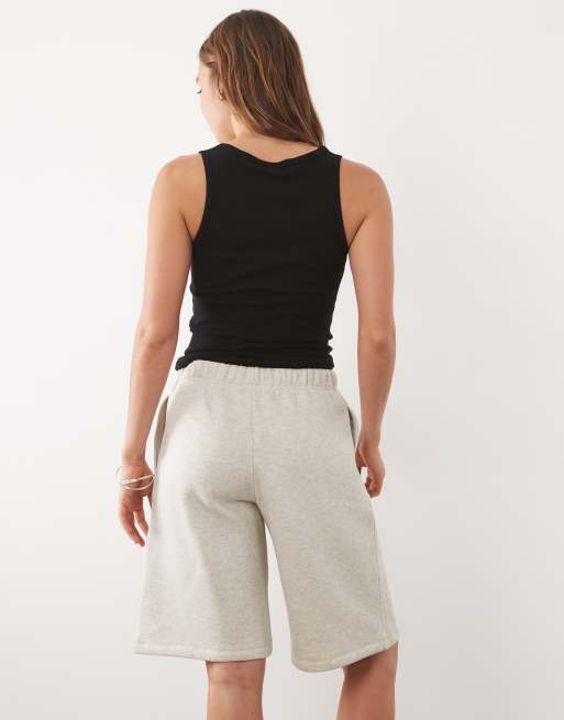 ASOS DESIGN – Piaskowe melanżowe jortsy oversize z dżerseju z lampasami, 5 z 5