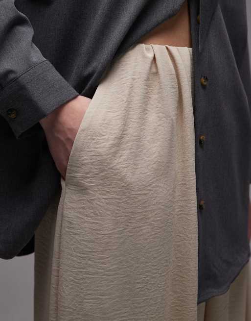 ASOS DESIGN – Piaskowe spodnie z balonowymi nogawkami i ozdobnymi mankietami, 5 z 5