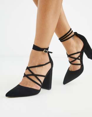 ASOS DESIGN Pick Me Up high block heels in black | ASOS