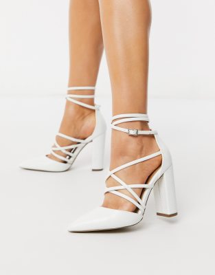 asos white heels