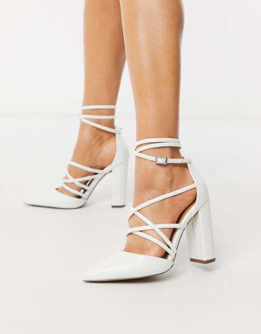 Asos hot sale white heels