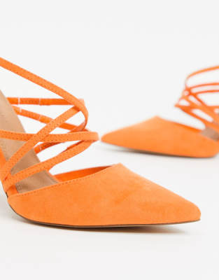 asos orange heels