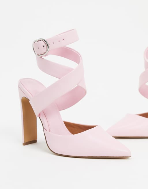 ASOS DESIGN Pier Sandales talons Rose p le