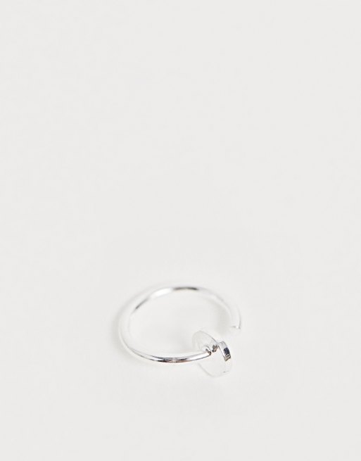 ASOS DESIGN - Piercing da naso da 8mm in argento sterling, 4 di 4