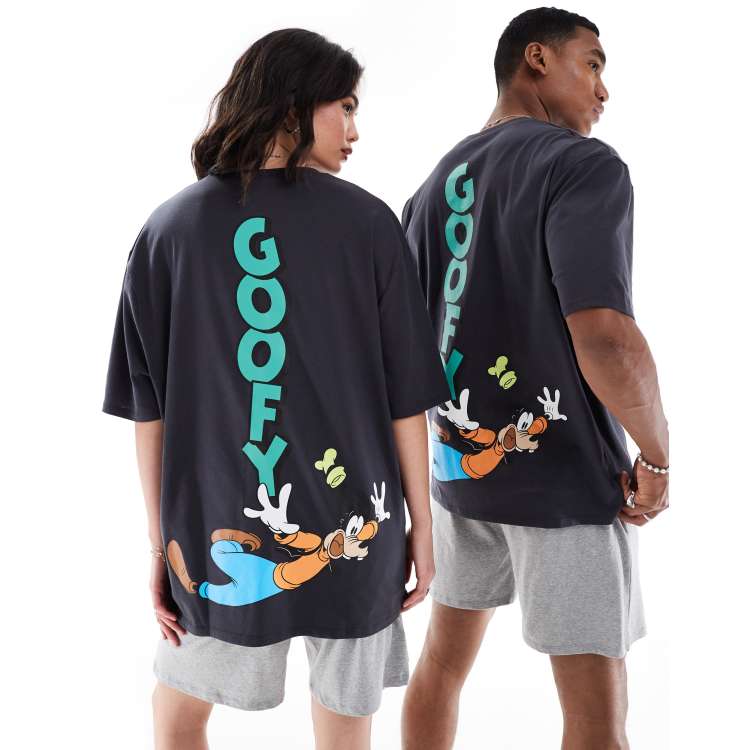 ASOS DESIGN Pigiama Disney con Pippo nero e grigio ASOS