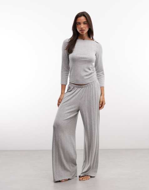 ASOS DESIGN - Pigiama traforato grigio - view 1