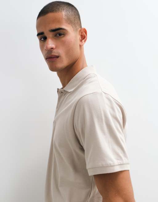 ASOS DESIGN pikétröja i beige piké, 5 av 9