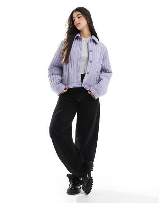 ASOS DESIGN – Pikowana koszula wierzchnia w spranym liliowym kolorze, 2 z 4