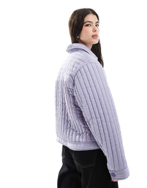ASOS DESIGN – Pikowana koszula wierzchnia w spranym liliowym kolorze, 3 z 4