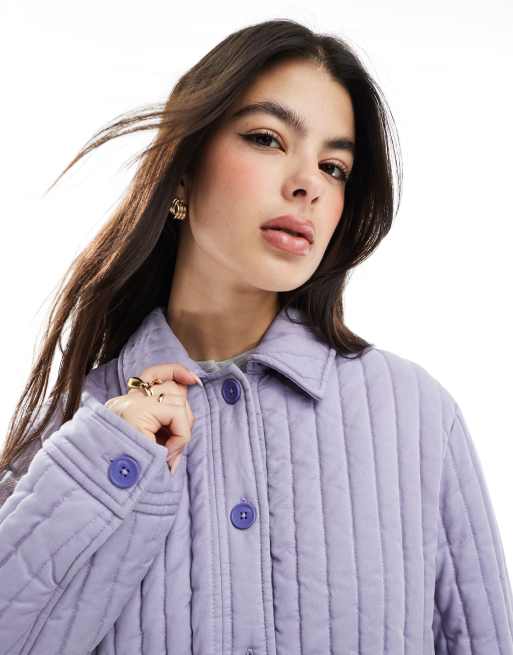 ASOS DESIGN – Pikowana koszula wierzchnia w spranym liliowym kolorze, 4 z 4