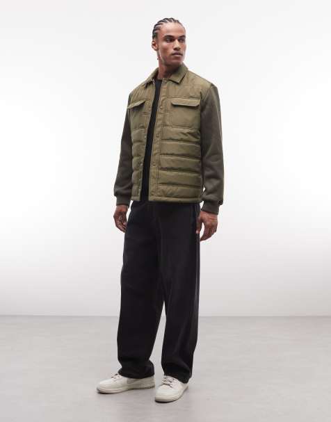 ASOS DESIGN – Pikowana kurtka o regularnym kroju w kolorze khaki - view 1