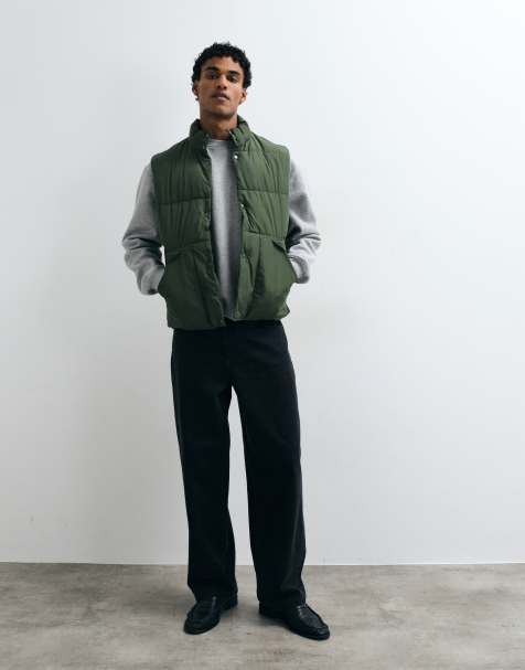 ASOS DESIGN pikowany bezrękawnik w średniej zieleni - view 1