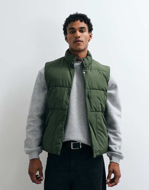 ASOS DESIGN pikowany bezrękawnik w średniej zieleni, 2 z 5