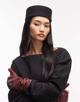 Asos Design Pillbox Hat In Black