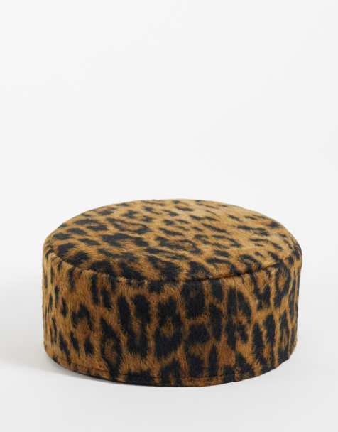 ASOS DESIGN pillbox hat in leopard print - view 1