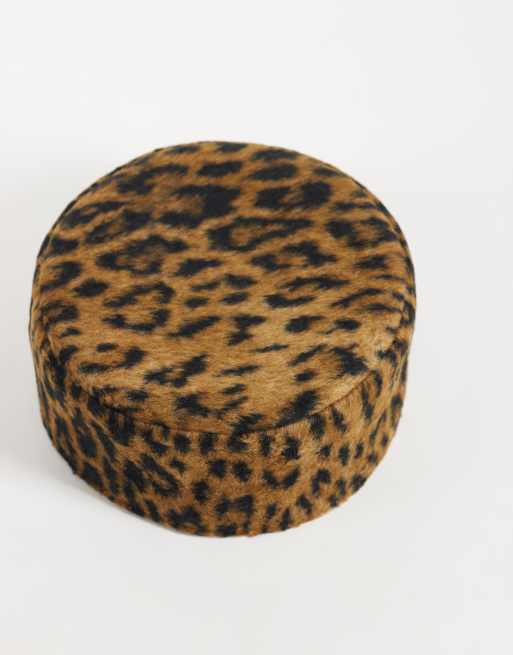 ASOS DESIGN pillbox hat in leopard print, 2 of 3
