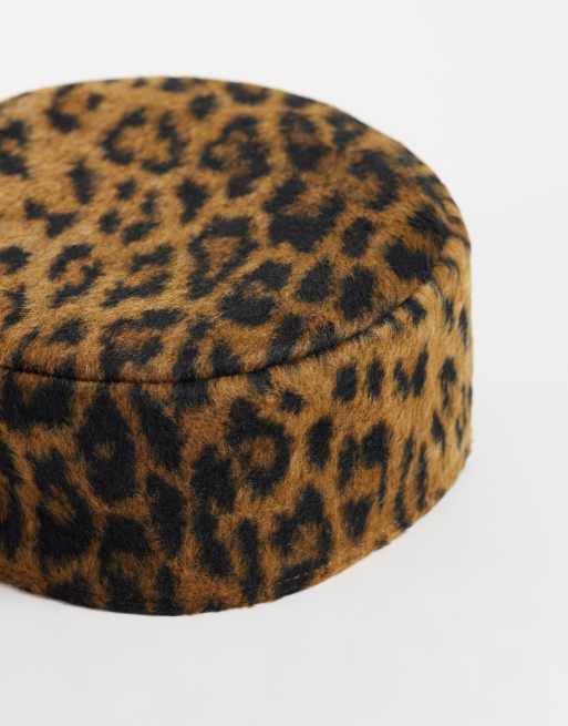 ASOS DESIGN pillbox hat in leopard print, 3 of 3
