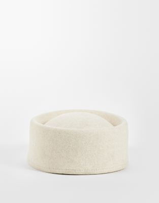 Asos Design Pillbox Hat In White