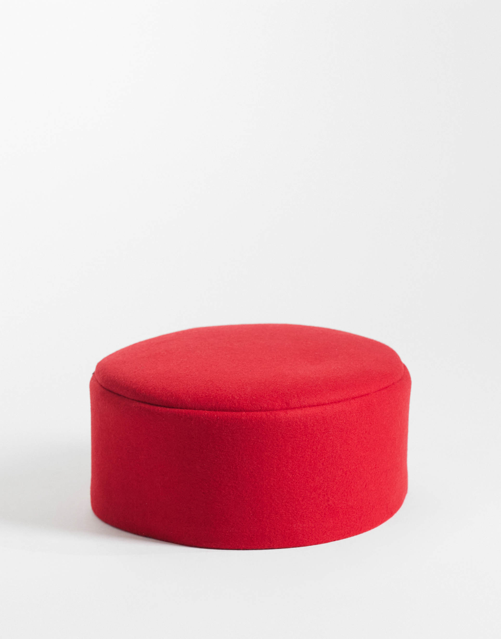 asos design pillbox hat in red