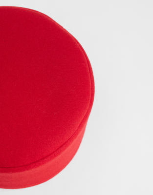 Asos Design Pillbox Hat In Red