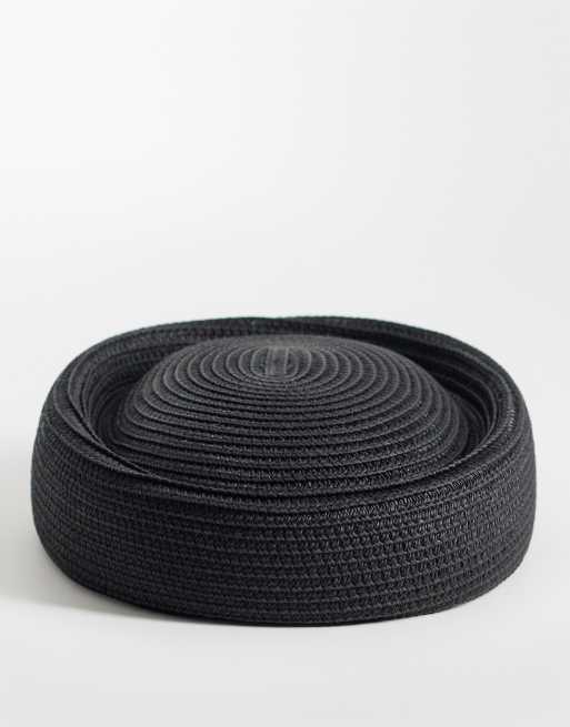 ASOS DESIGN - Pillbox hoed van stro in zwart, 2 van 4