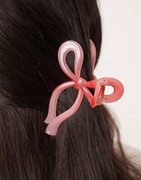 ASOS DESIGN - Pince à cheveux à motif ruban - Rose - view 1