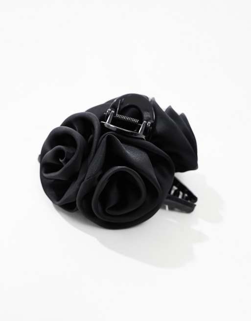 ASOS DESIGN - Pince à cheveux avec grosse fleur - Noir, 4 de 4