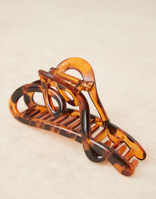 ASOS DESIGN - Pince à cheveux XL à motif écaille de tortue avec cœur, 2 de 3