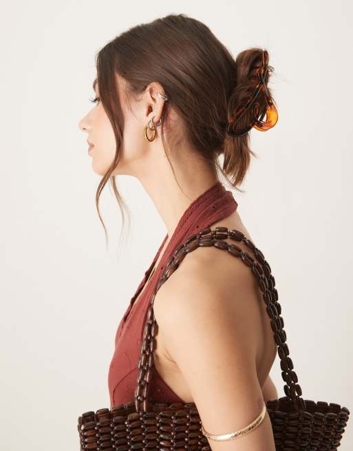 ASOS DESIGN - Pince à cheveux XL à motif écaille de tortue avec cœur, 3 de 3