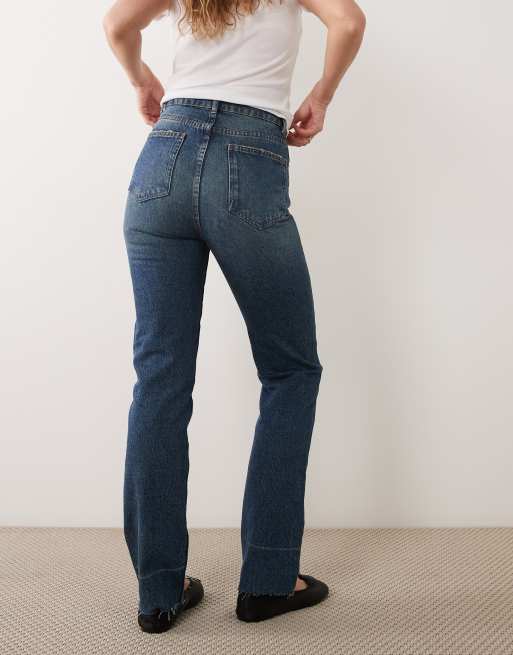 ASOS DESIGN pinch jeans met hoge taille in vintage wassing, 2 van 5