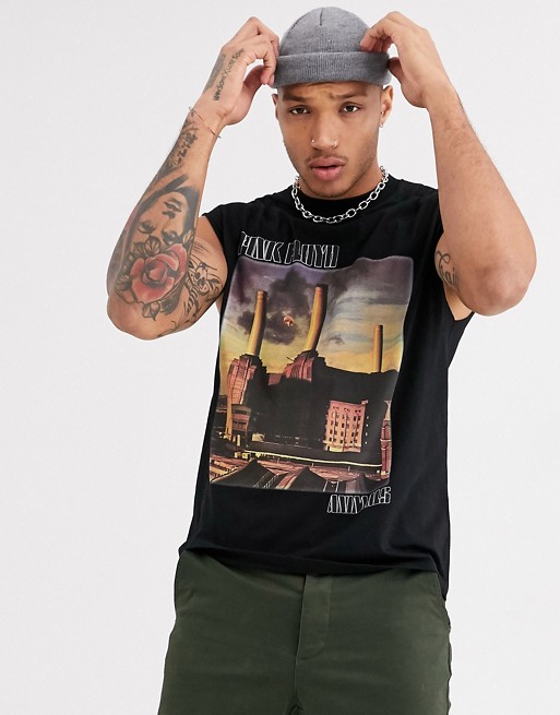 ASOS DESIGN Pink Floyd oversized sleeveless t-shirt with large photographic chest print