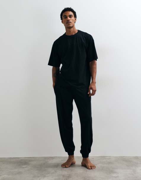 ASOS DESIGN pink panther pyjama set in black - view 1