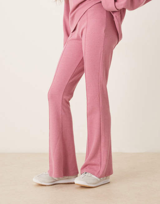 ASOS DESIGN - Pink superbløde bukser med svaj og sømdetaljer, 5 af 5